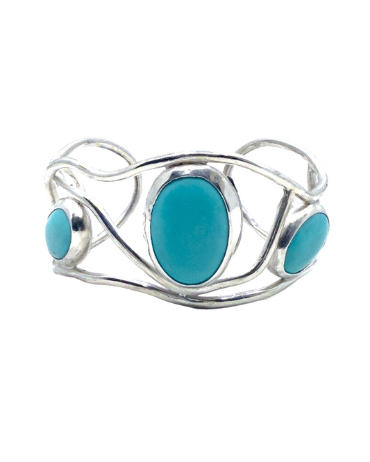 North American Turquoise and Sterling Silver Bracelet