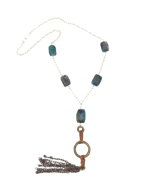 Apatite and Mixed Metal Necklace