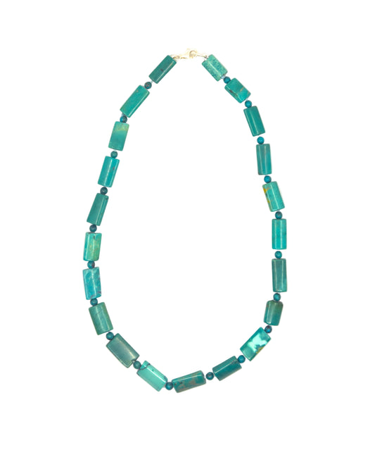 Hand-Knotted North American Turquoise Necklace