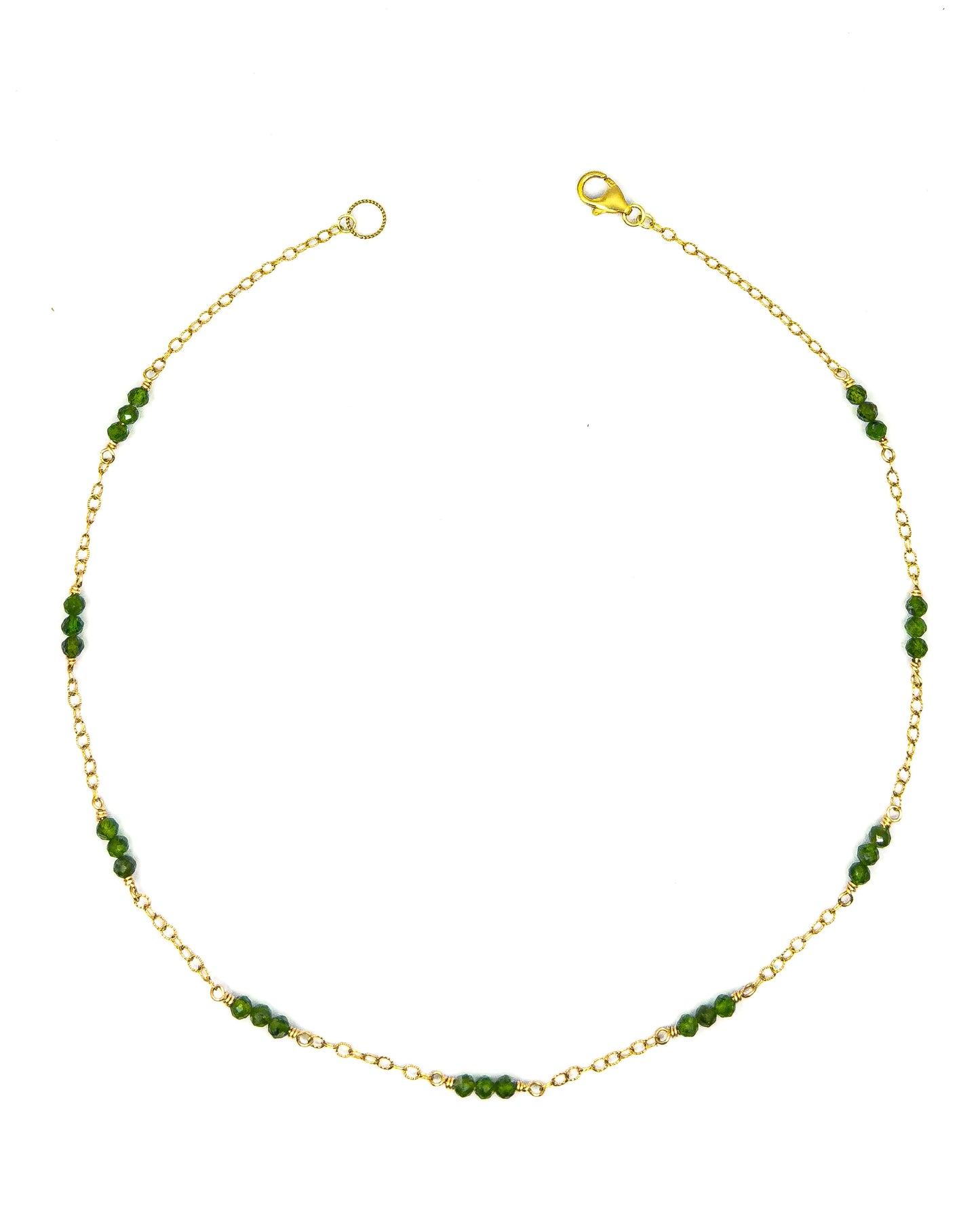Chrome Diopside Chain Necklace