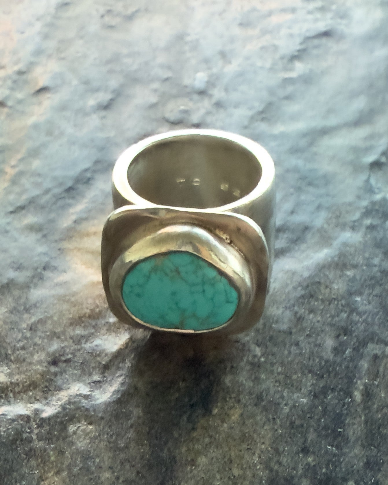 Chunky Sterling Silver and Turquoise Ring