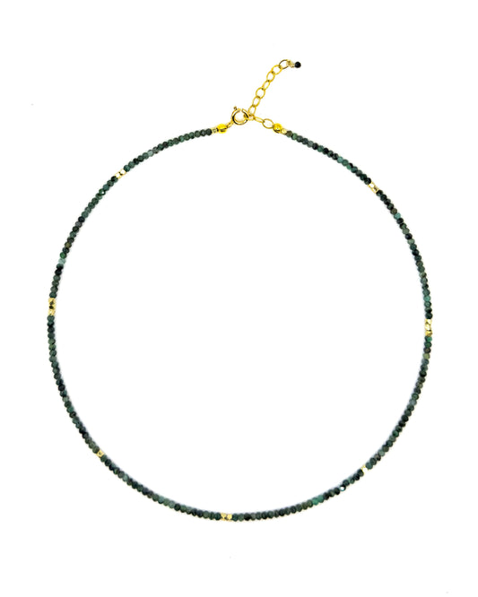 Emerald Beaded Gemstone Necklace