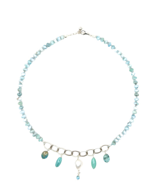 Soft Blue Larimar Necklace