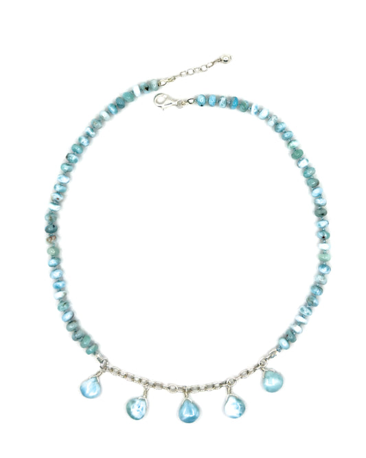 Soft Blue Larimar Necklace