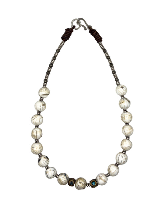 Vintage Naga Conch Bead Necklace