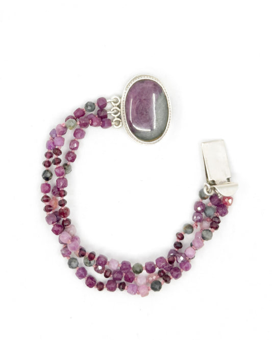 Ruby and Emerald Knotted Bracelet