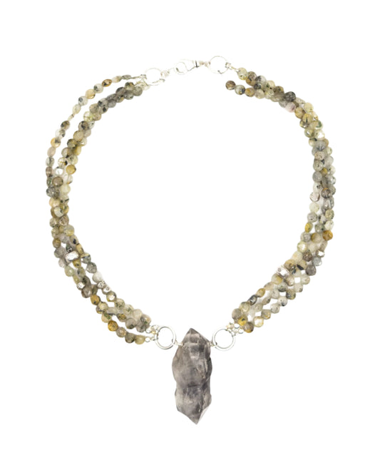 Rutilated and Herkimer Quartz Necklace