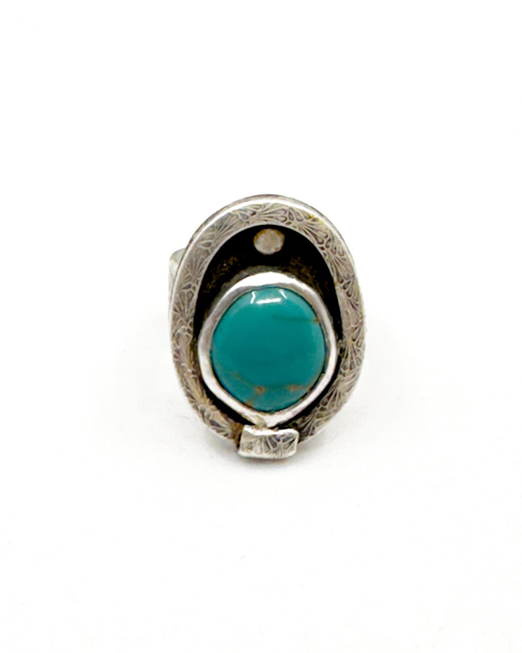 Hand-fabricated Turquoise and Sterling Silver Ring