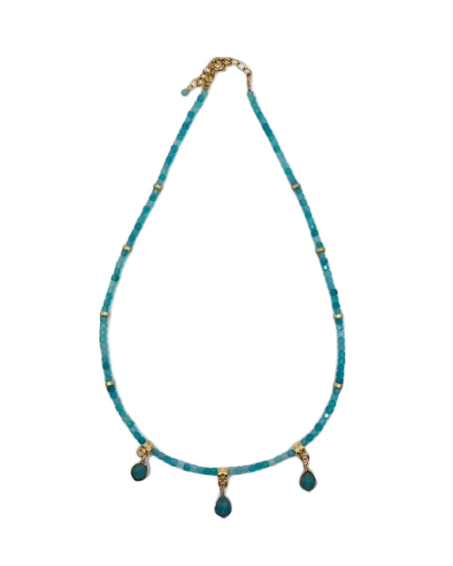 Blue Amazonite Beaded Necklace